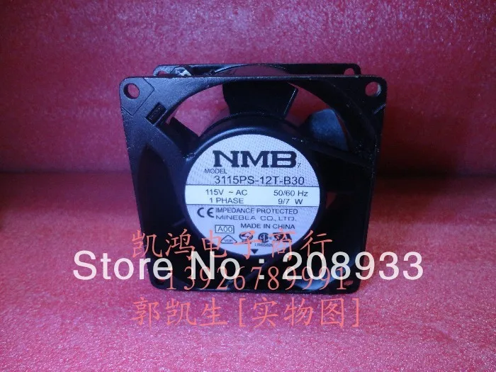 Вентилятор охлаждения для Minebea NMB 8038 115V 9W 3115PS 12T B30 dual bearing + +|cooling fan|nmb cooling fansdual fan |