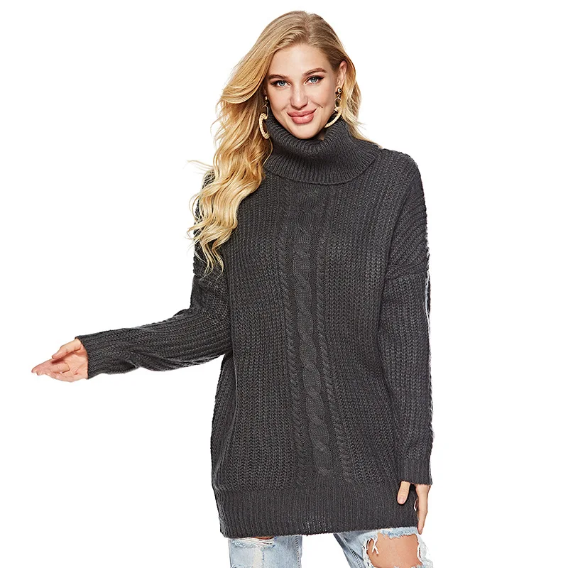 Женский трикотажный свитер с отложным воротником 4 цвета | Женская одежда