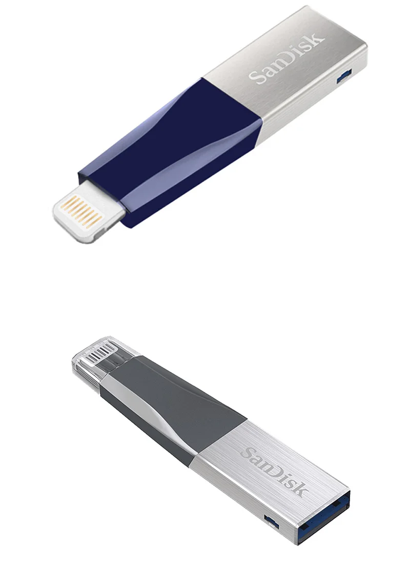 Флеш-накопитель USB SanDisk iXPand OTG с разъемом Lightning, флеш-накопитель USB 3,0, флеш-накопитель 32 ГБ, 64 ГБ, 128 ГБ, MFi для iPhone, розовый, синий, серый