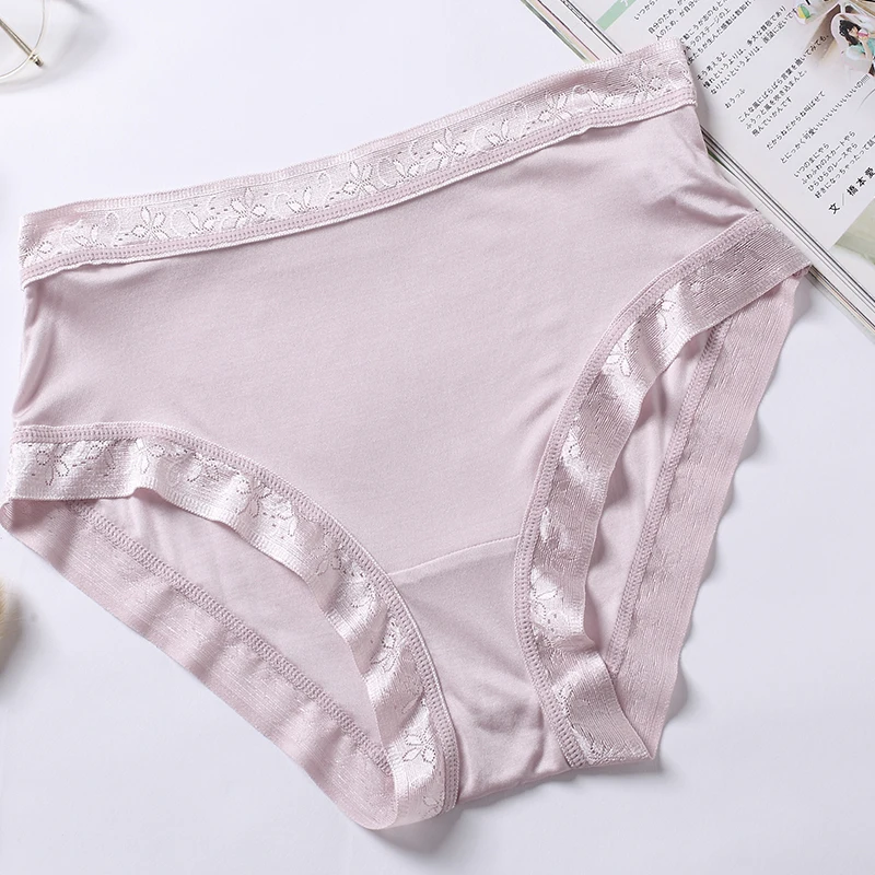 Женские летние шелковые кружевные трусики GUIYI тонкие дышащие удобные дамское