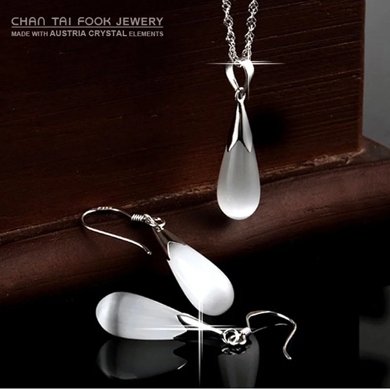 IREACESS Новая мода капля опал Свадебные Ювелирные наборы для женщин ожерелье и