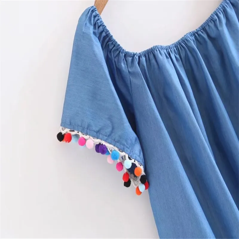 Новинка однотонное свободное мини платье с открытыми плечами красивые летние