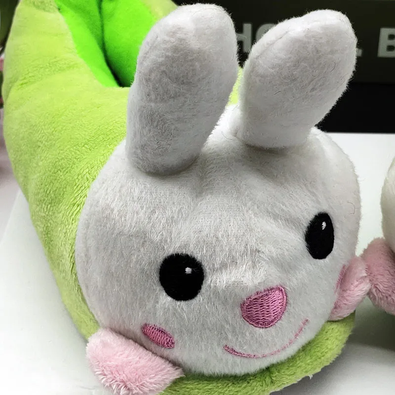 Rabbit  Cute Animal Slipper For Women Girls Fashion Kawaii Fluffy Winter Warm Slippers Woman Cartoon House Slippers Funny Shoes