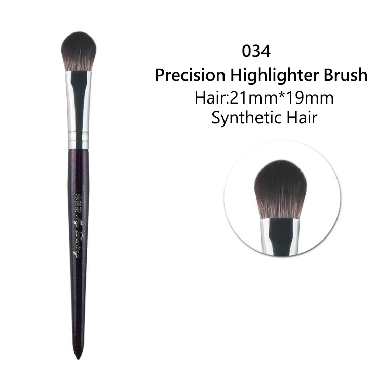 1 piece 034 Precision Highlighter Makeup Brushes Eyeshadow Blending Synthetic hair Wood handle Professional Make up tools