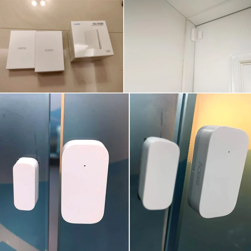Датчик открытия окон и дверей Aqara Zigbee Беспроводной сенсор работает с приложением