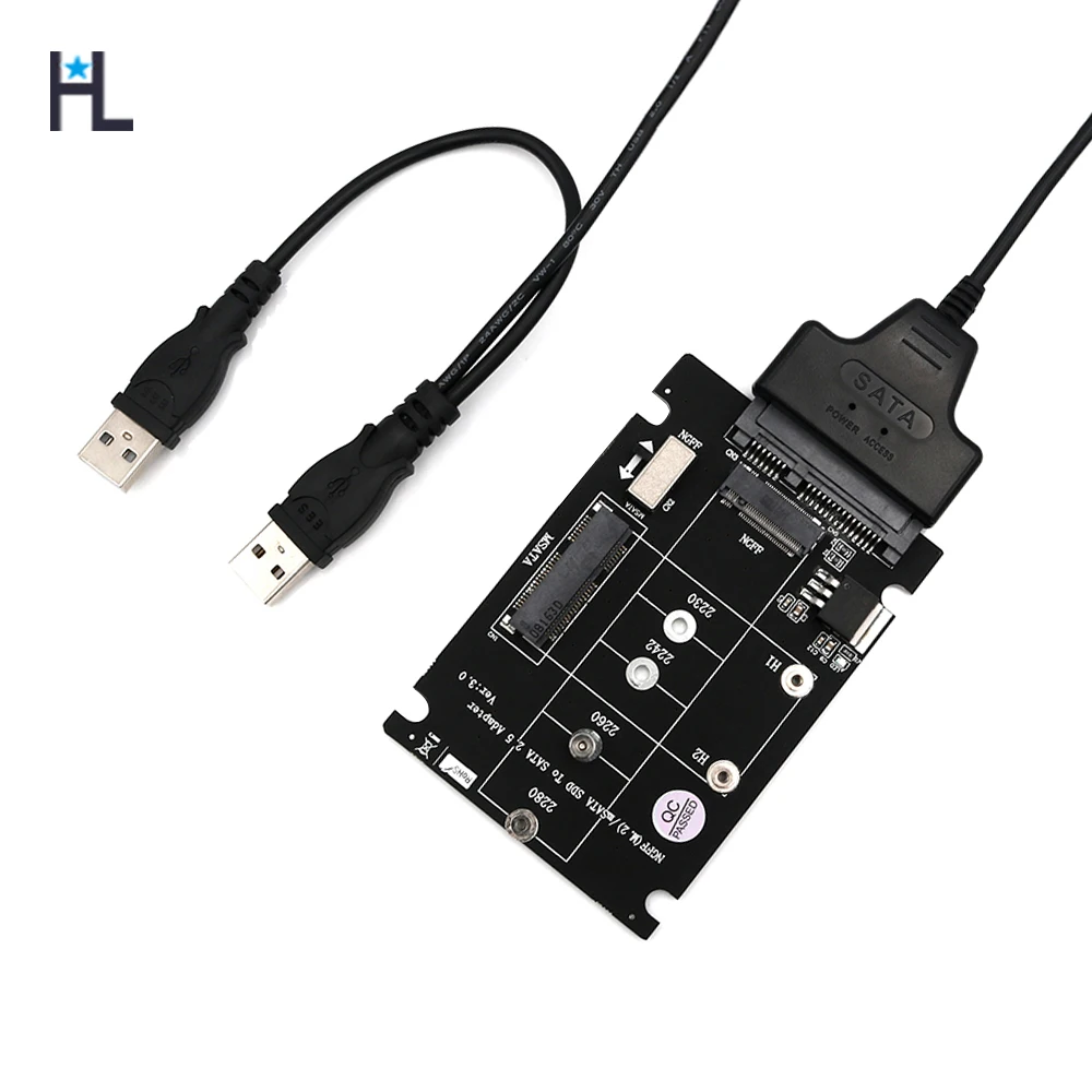 2 in 1 Combine M.2 NGFF key B &amp mSATA SSD To USB 2.0 Adapter sata to usb 3.0 cable | Компьютеры и офис