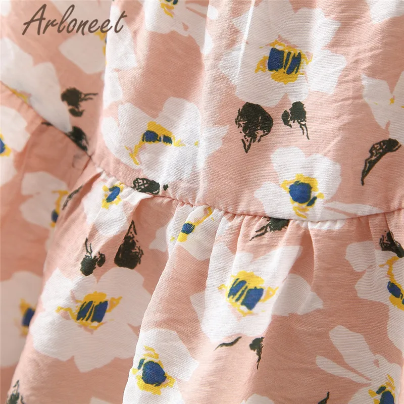 ARLONEET/Модная одежда для маленьких девочек Платье без рукавов с бантом и шляпой