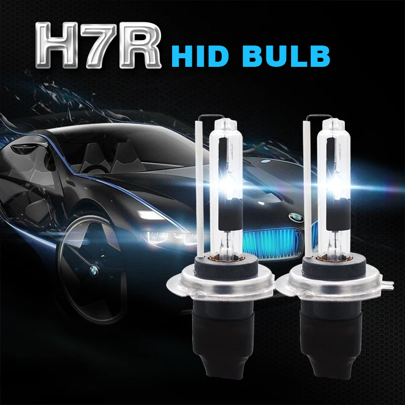 Новинка 2021 1 пара 35 Вт H7R HID лампа 4300K 5000K 6000K 8000K Автомобильная фара металлическое