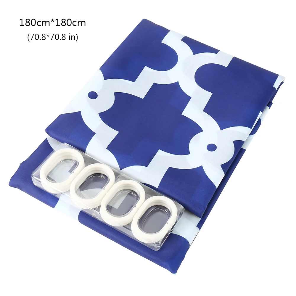 Cortina de ducha de tela de poli&eacute;ster, impermeable, PEVA, Ba&ntilde;o-2