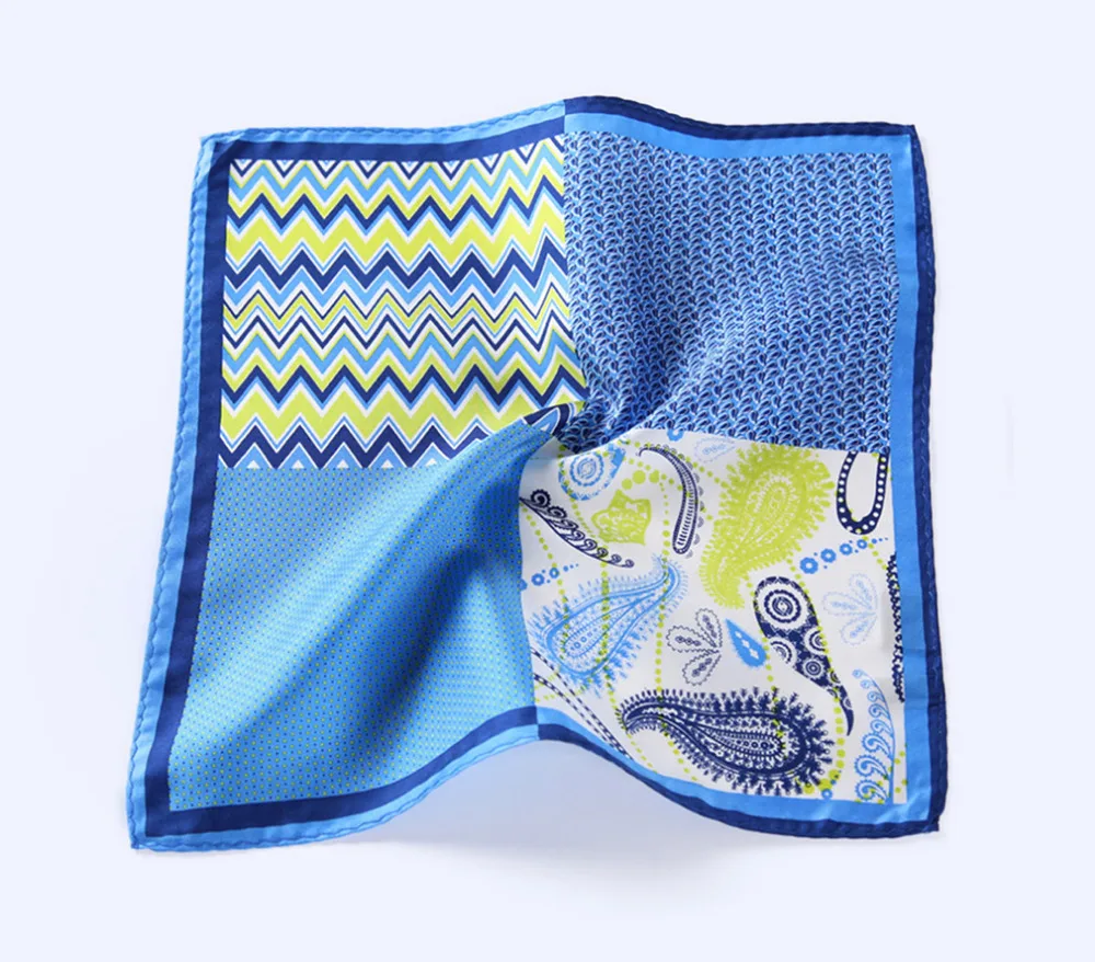 Платок 100% натуральный шелк сатин мужской носовой платок Модный классический