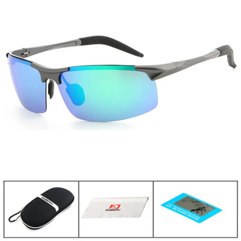 D8177 Gray Green Винтажные алюминиевые поляризованные солнцезащитные очки, мужские классические брендовые солнцезащитные очки для мужчин, очки для вождения с покрытием - Цвет линз: D8177 Gray Green