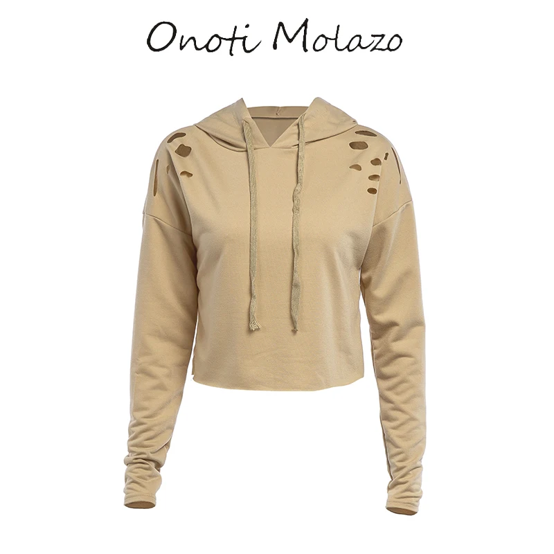 Onoti Molazo 2019 Harajuku Модные женские толстовки с капюшоном Повседневная Женская