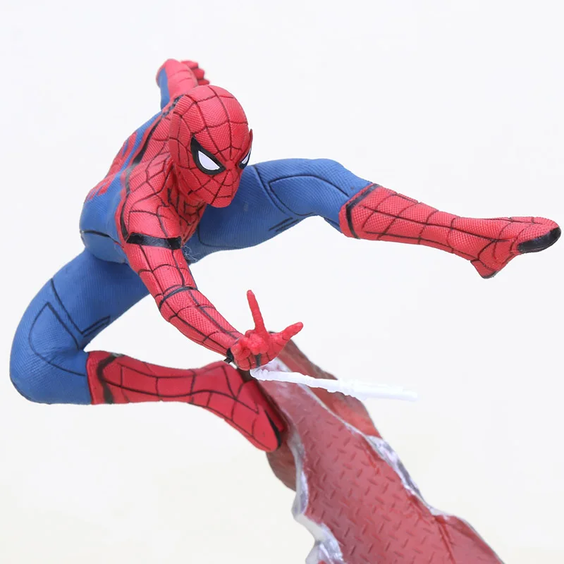 22-27 см игрушки Marvel Мстители Фигурка Человека-паука Железный человек танос Марк MK47 Дэдпул Дэнверс статуя ко железная студия фигурки