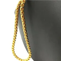 USENSET Box Chain Necklace Stainless Steel Jewelry Gold 5MM Width Chain Link Necklaces for Women Men Jewelry New YS22 - Окраска металла: GOLD