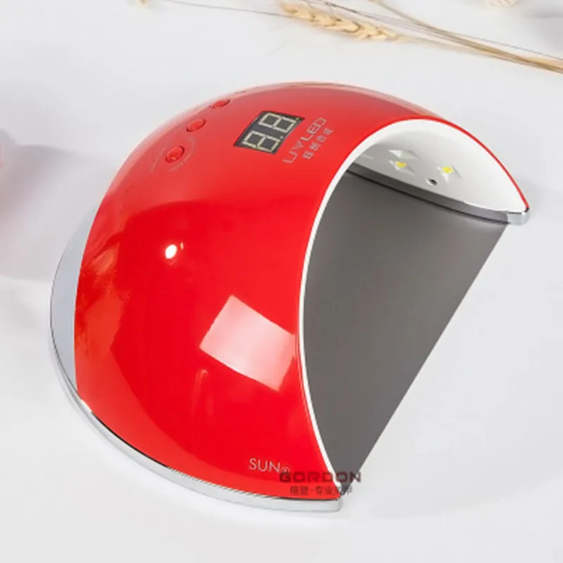 SUNUV SUN6 Smart Светодиодный лампы для ногтей, УФ-лампы Сушилка для ногтей гель из металла на ЖК-дисплей таймер Multicolors для лечения УФ гель-лак для ногтей Инструменты - Цвет: red