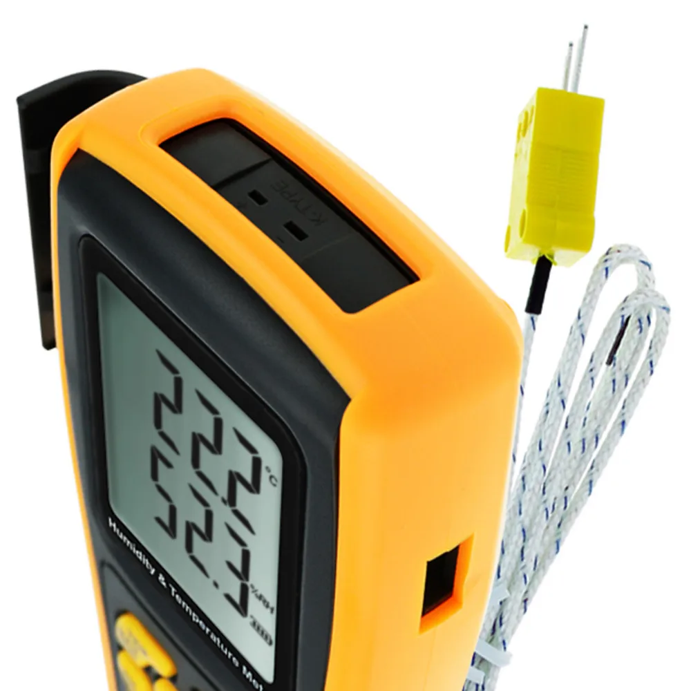 ЖК цифровой измеритель влажности и температуры датчик типа K сенсорный термопары