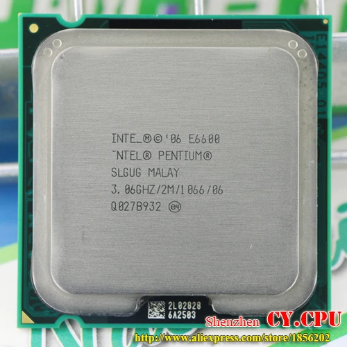 Процессор Intel Pentium E6600 cpu 3 06 GHz (3 Ghz/2 M/1066 GHz) Socket 775 Бесплатная доставка|socket 775|intel