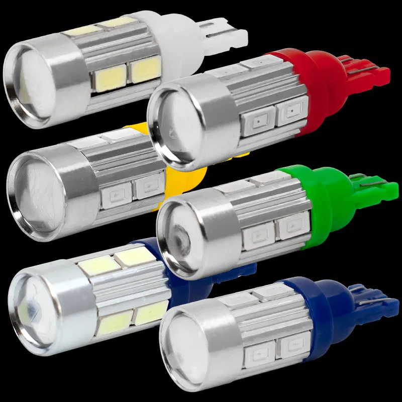 T10 194 192 921 супер яркий 10 SMD 5630 5730 светодиодный авто парковочная светильник W5W WY5W 501 автомобильная лампа для чтения Клин хвост боковые лампы DC12V