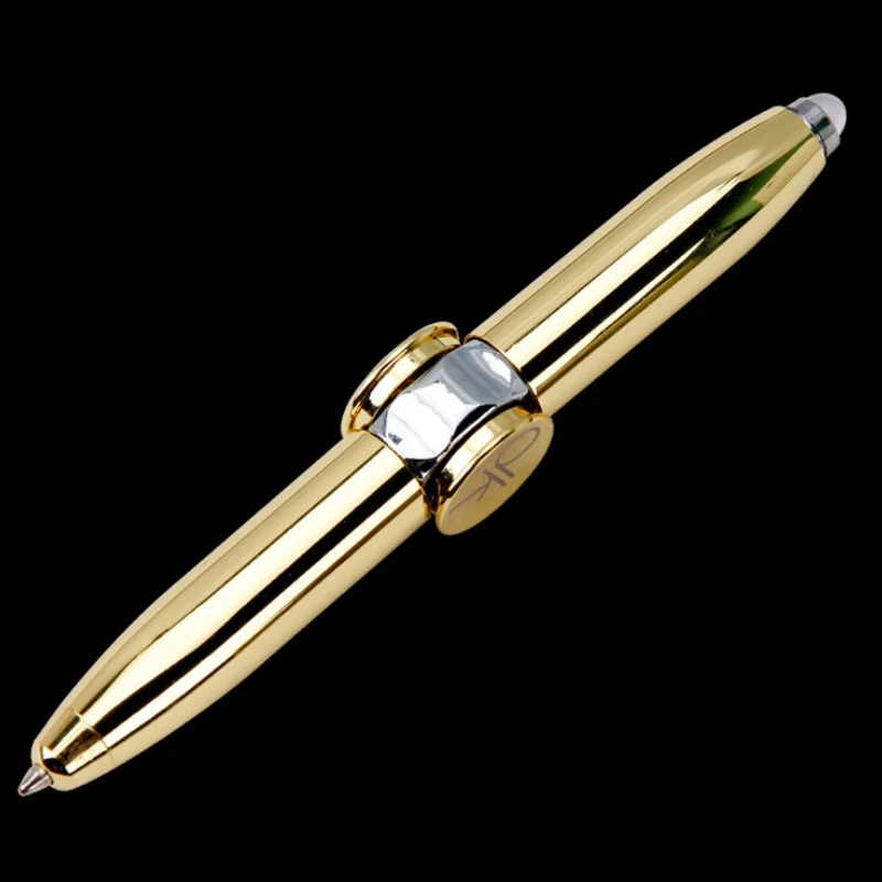 Lmitation Gold Перстень гироскоп ручка металлический Спиннер игрушка Многофункциональный антистресс спиннинг ручка рельеф гироскоп декомпрессия Игрушка Дети Взрослые - Цвет: Lmitation Gold