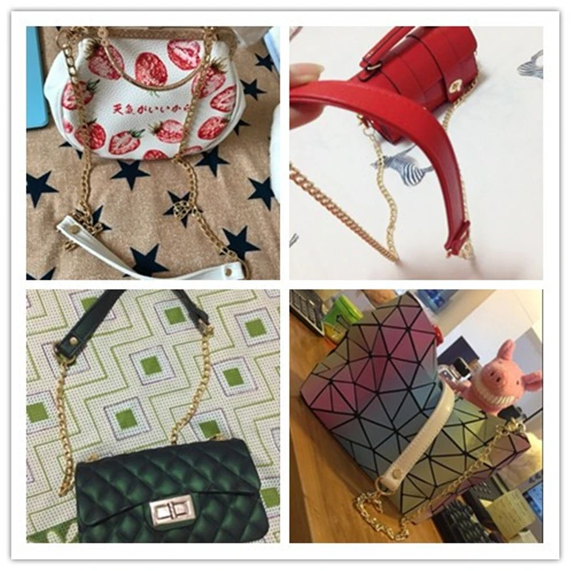 120 см сменный золотой серебряный пистолет черная цепочка Наплечная Сумка ремешки