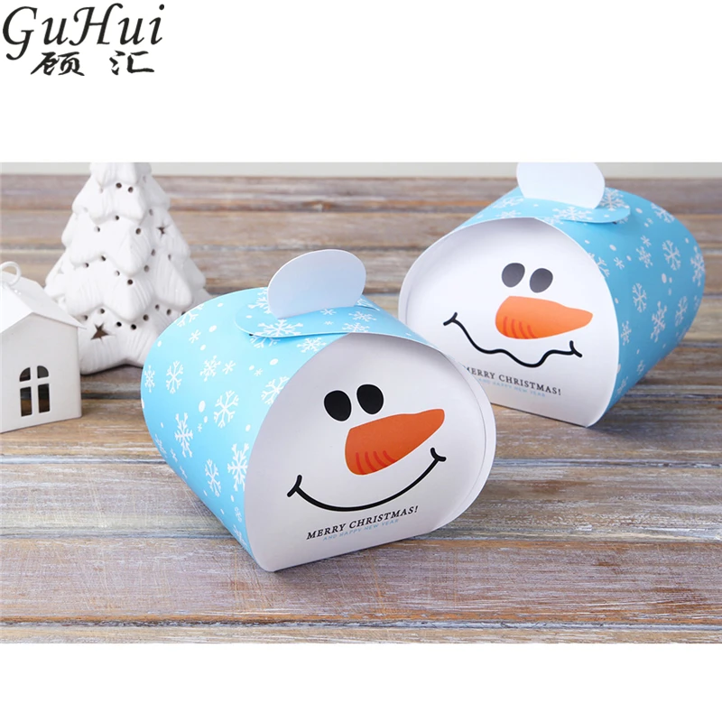 50 шт. коробка для конфет с мультяшным изображением снеговика Санта-Клауса | Дом и