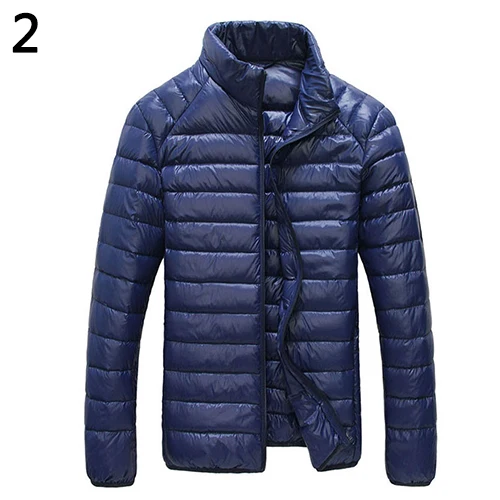 Сверхлегкая Мужская парка модная куртка зимнее повседневное Пальто пуховое