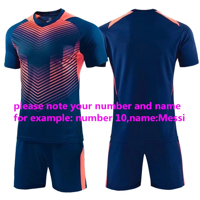 Custom name number Футбольные Survete мужские футболки для взрослых и детей, футбольные майки, наборы на заказ, мужские футбольные майки для мальчиков, комплекты коротких тренировочных Спортивных Костюмов - Цвет: Custom name number