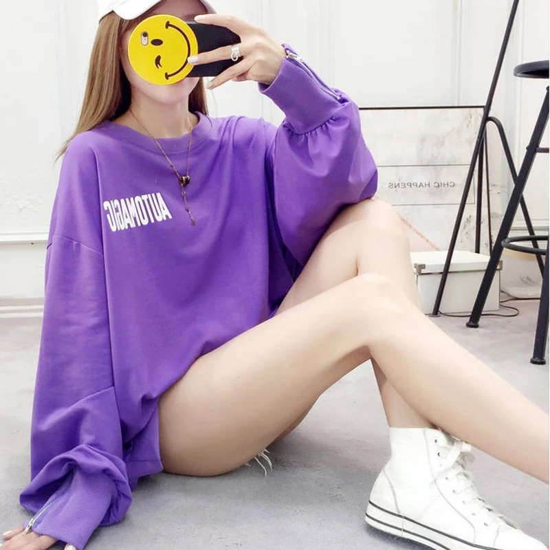 Толстовки женские весна осень модные простые тонкие Ulzzang Harajuku уличная Высококачественная мягкая Свободная Женская одежда шикарная Повседневная
