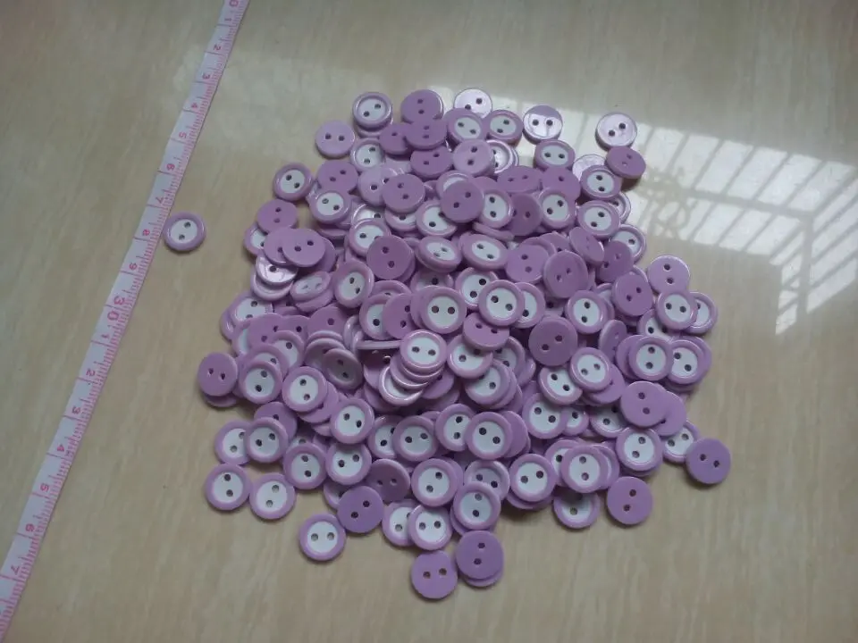 11 мм Красочные Круглые Кнопки 2 отверстия сиреневые кнопки одежды для