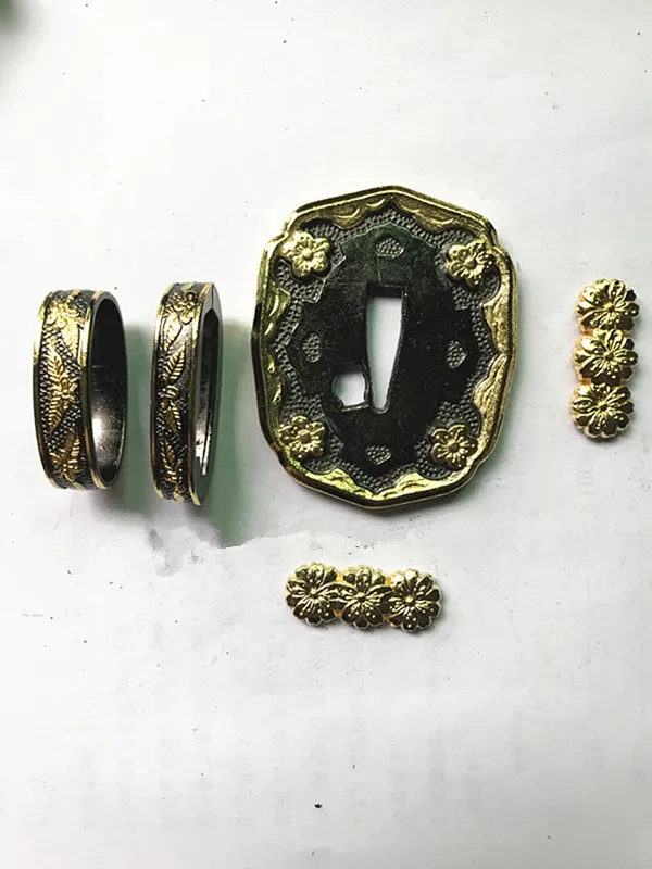 Чудесный кованый набор из сплава Tsuba для японского военного меча Shigunto меч катана ручной работы DIY аксессуар