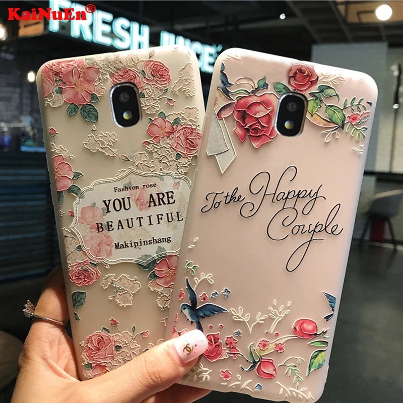 YueTuo матовый чехол, чехол, чехол для Samsung Galaxy J3 J330 pro силиконовый роскошный 3d милый чехол для телефона