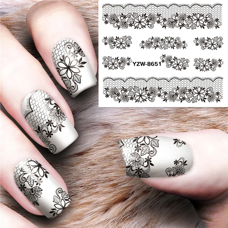 2019 новый черный 3D стикер с кружевами водяным знаком горлышко в форме полые