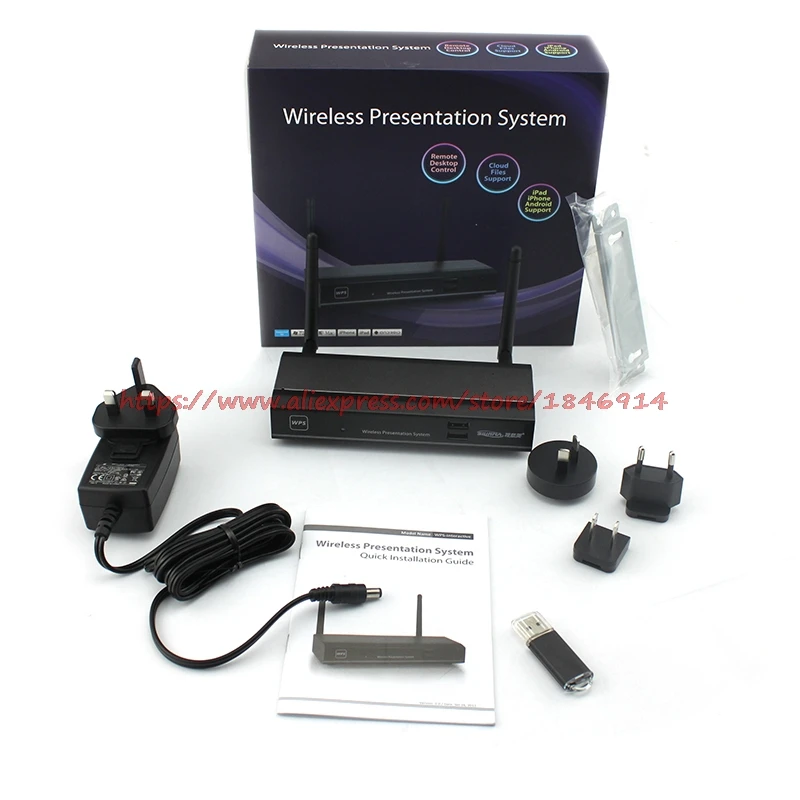WGA 310 WPS беспроводной проектор VGA/HDMI проекционный шлюз HD видеопередатчик