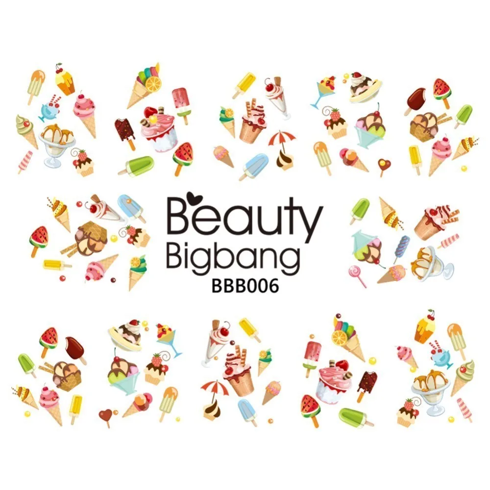 6 BeautyBigBang 1 лист наклейки для нейл-арта s наклейки Дизайн тропический Фламинго лист ананаса украшение для нейл-арта стикер - Цвет: 6