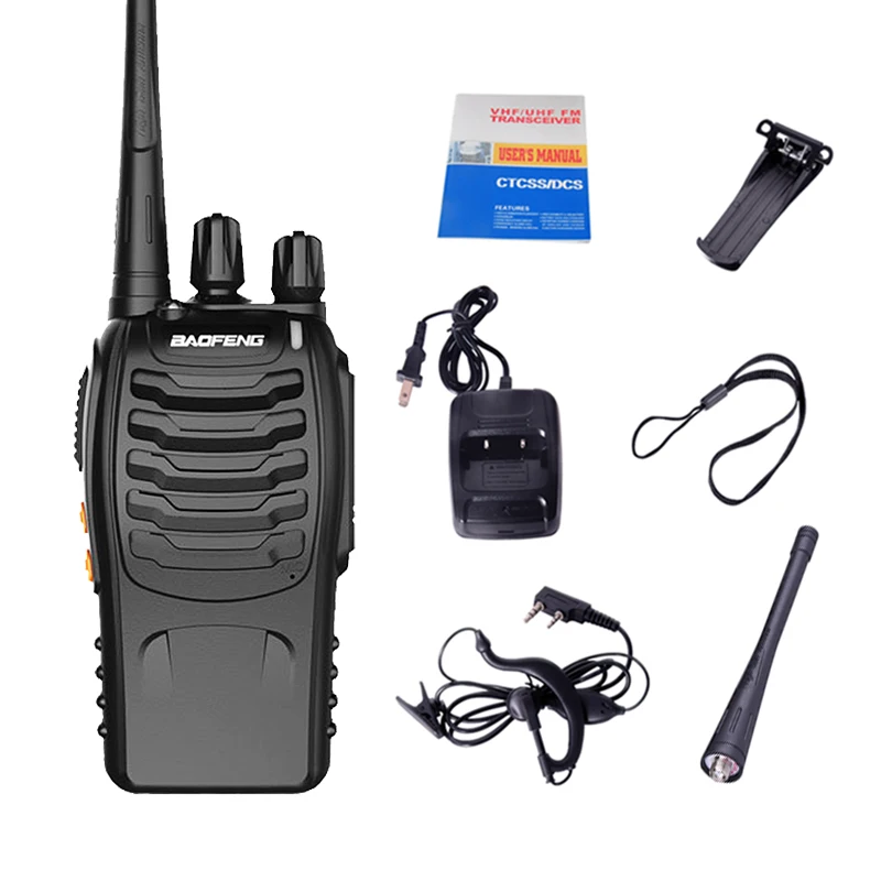 2 шт. bf 888s портативная рация двухстороннее радио baofeng BF-888 UHF 400-470 mhz ham радио hf трансивер