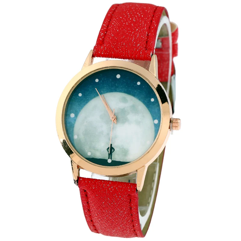 Часы Gnova женские кварцевые Платиновые модные повседневные наручные со звездами с