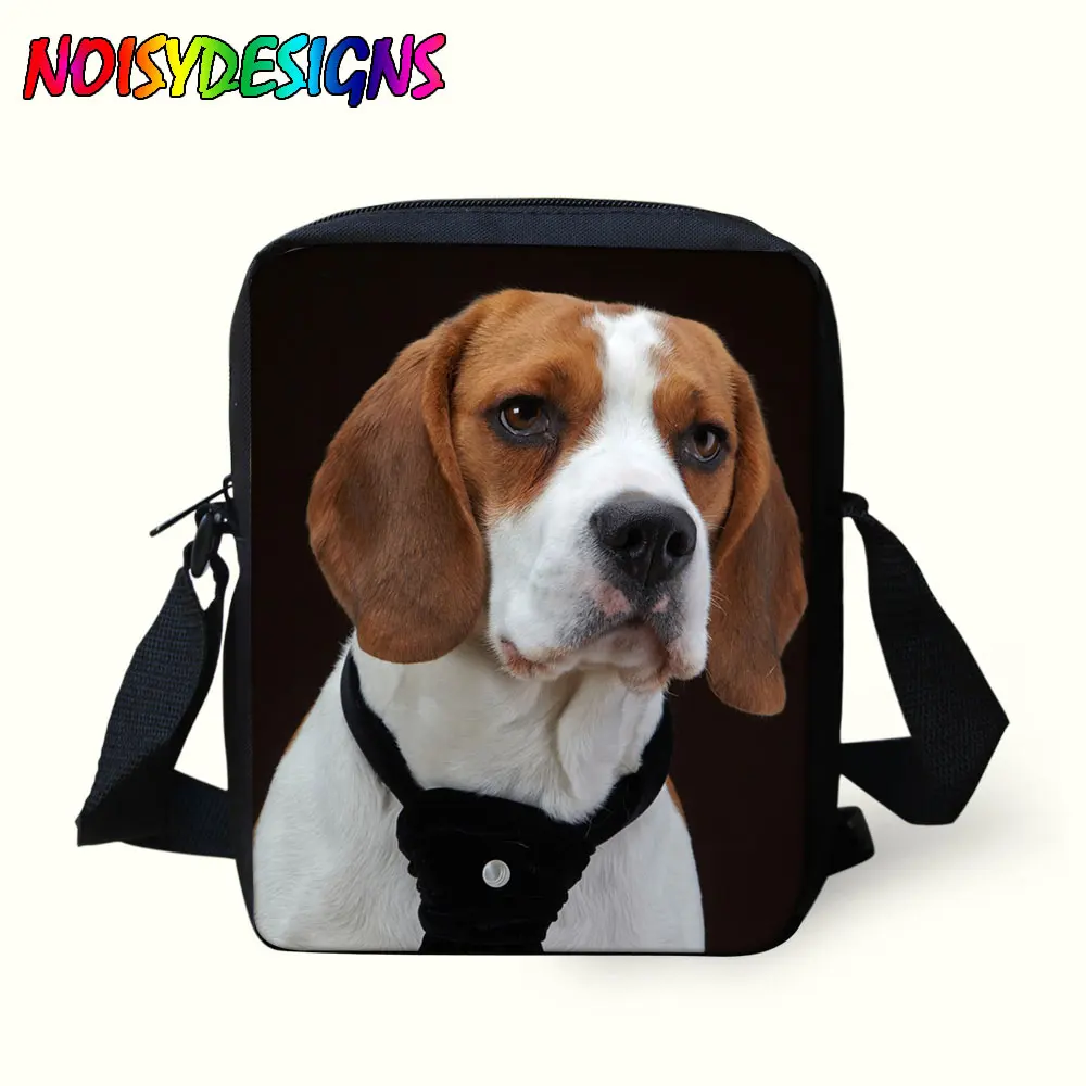 Школьные сумки Beagle Сумка с принтом собаки маленькая сумка-мессенджер рисунком