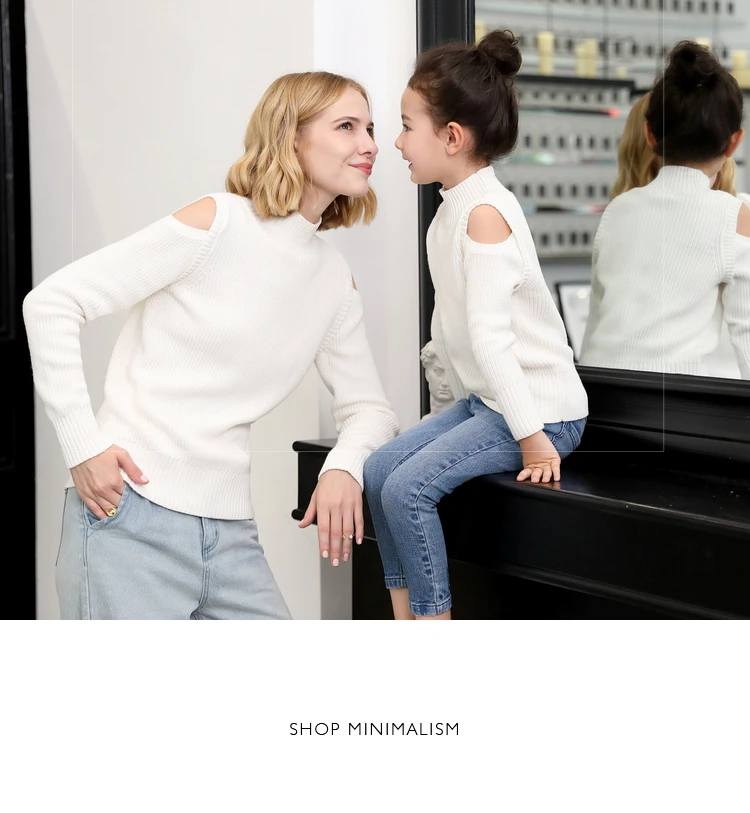 Amii Minimalist Women Autumn Sweater Chic Cotton Shoulder Exposed Hollow Female Pullovers Sweaters Joker Sweater