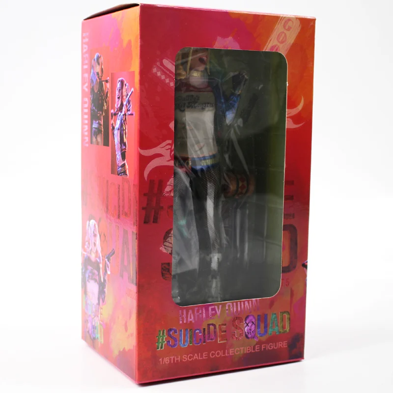 with box 18 см с принтами "отряд самоубийц", "Харли Квинн" 1/6TH весы фигурка Коллекционная Статуэтка пластиковая фигурка героя модель игрушка кукла - Цвет: with box
