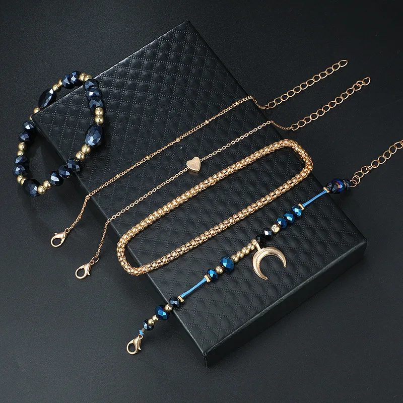 HEBEHERA многослойный браслет золотого цвета в богемном стиле с бусинами форме