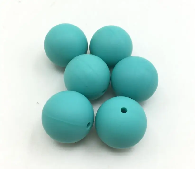 turquoise 12 мм 10 шт. силиконовые бусины пищевой силиконовый для детей для прорезывания зубов продукты жевательные соски цепи бусы-клипсы Детские трофеи - Цвет: turquoise