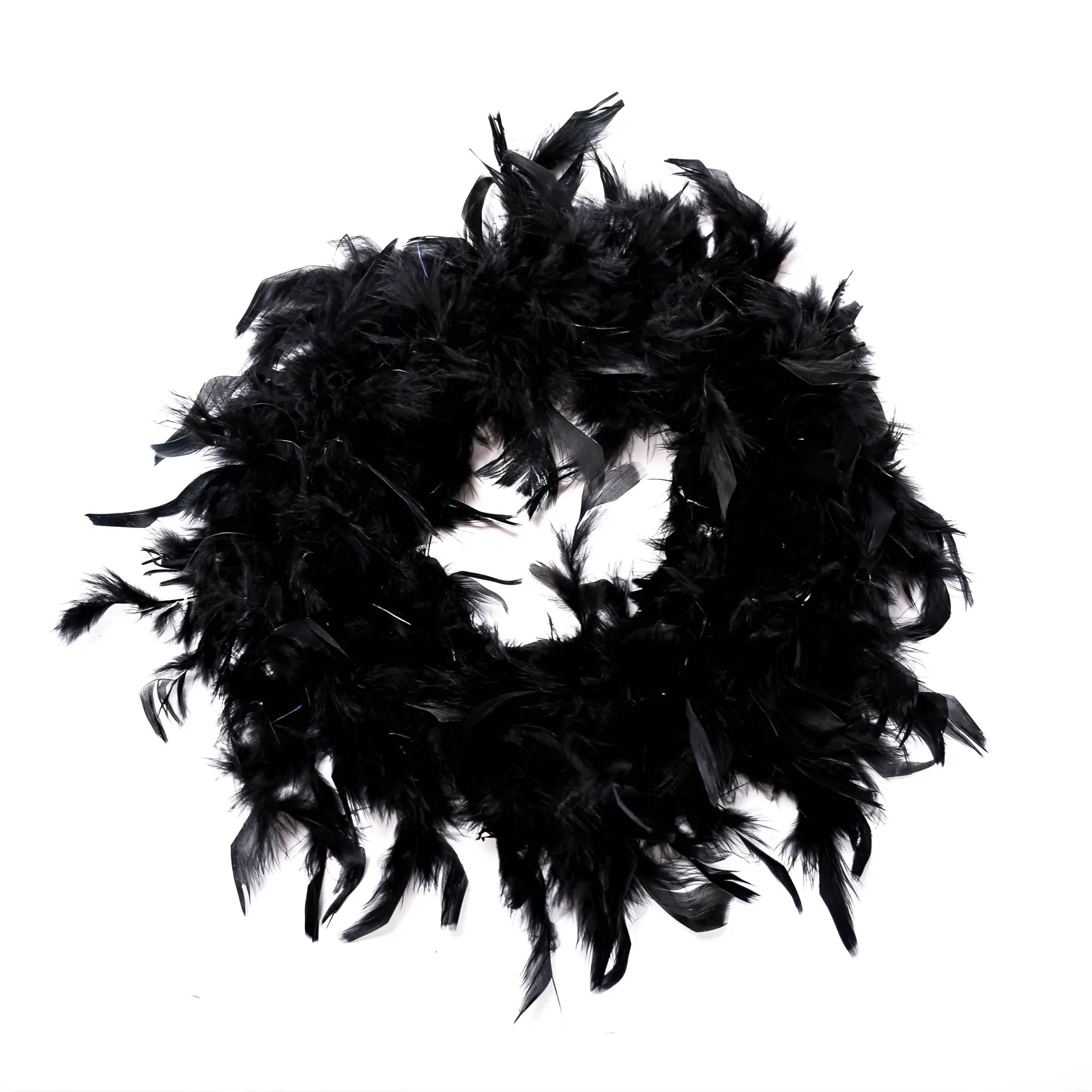 Black Многоцветные пушистые ручной работы страусиные перья boas шарф Одежда для свадебного украшения представление танцевальные принадлежности - Цвет: Black