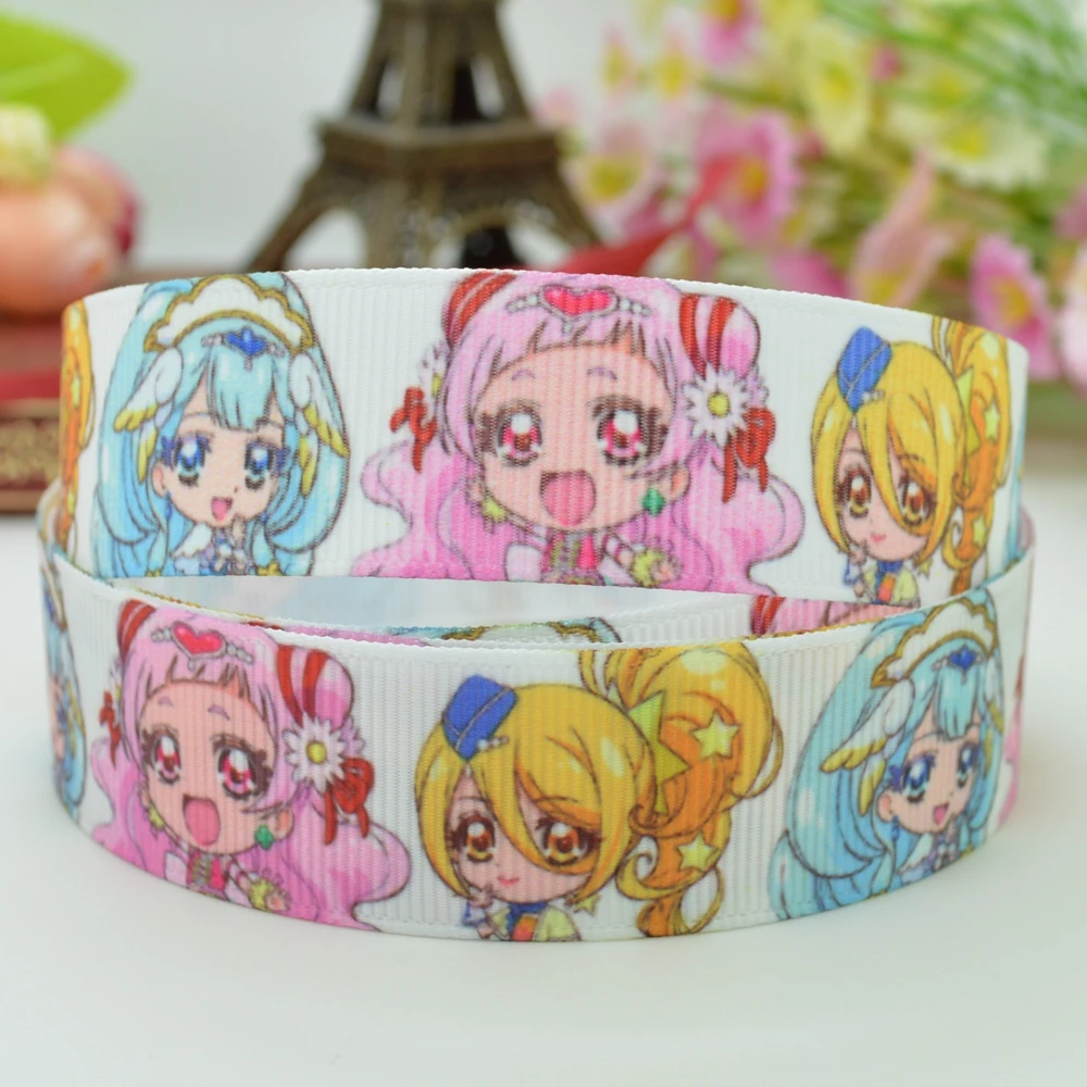 DUWES 7/8 &quot22 мм hugtto Girls Pretty Cure Printed grosgrain лента для волос бант DIY Ручная работа опт