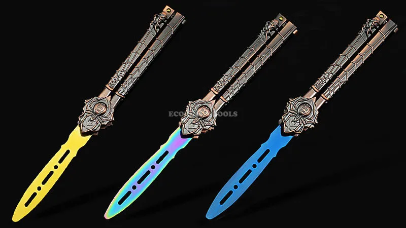 Пегаси из нержавеющей стали бабочка обучение нож лезвие Karambit складной практика подарок тренер инструмент с деревянной коробкой