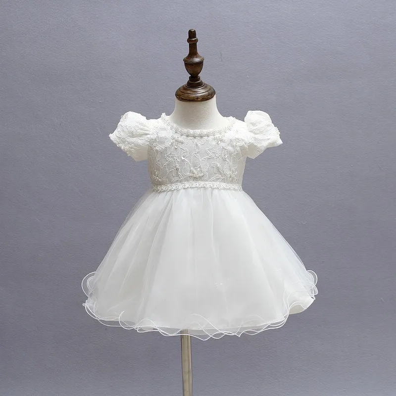 Платье кружевное атласное с вышивкой 3 шт./компл.|baptism christening|baby girls baptismbaby girl party dress