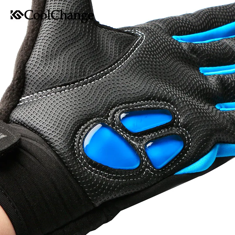 Зимние теплые ветрозащитные велосипедные перчатки CoolChange уличные спортивные для