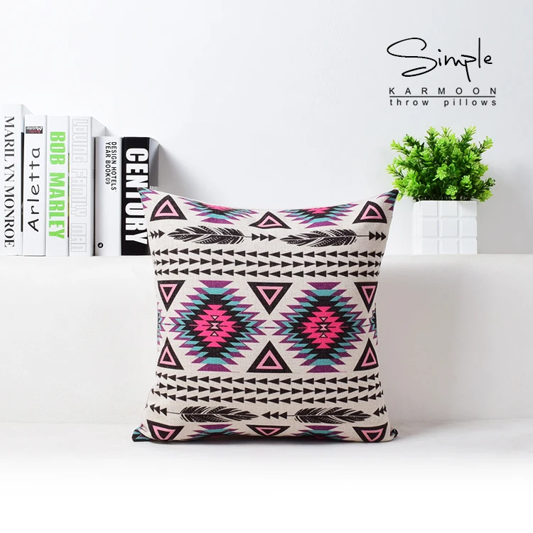 Прямая поставка, килим, Геометрическая наволочка, льняная, хлопковая, Boho, наволочка для подушки, декоративная наволочка, наволочка, 45x45 см, Pillowsham