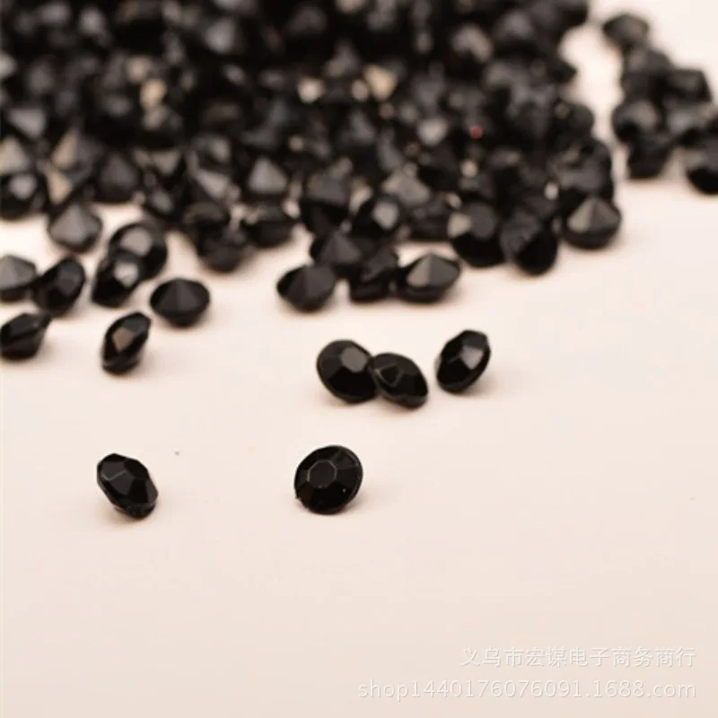 5000 шт 4 5 мм черный акриловый алмаз декорацион Бода украшение кристалл конфетти