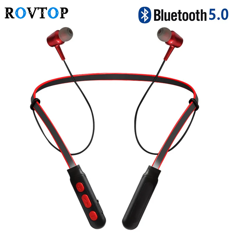 Rovtop Беспроводные Bluetooth 5 0 наушники Спортивная стерео гарнитура свободные руки с