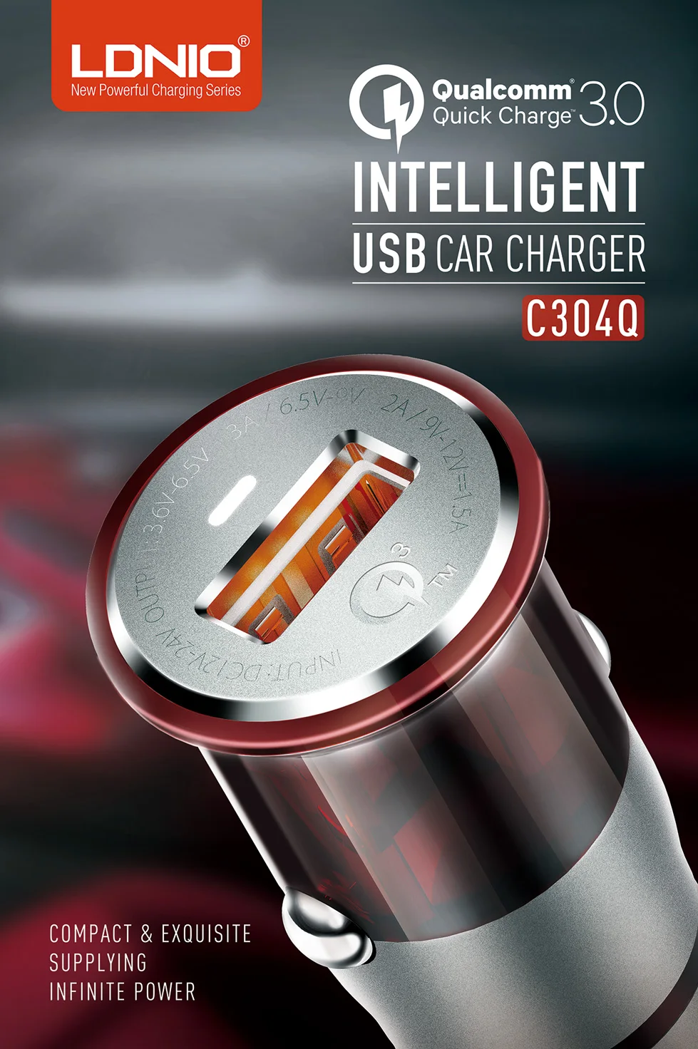LDNIO умная быстродействующая зарядка 3,0 Зарядное устройство QC3.0 5В 9В 12В USB адаптер для быстрого автомобильного Зарядное устройство адаптер для путешествий автомобиль-зарядное устройство для мобильного телефона для Iphone